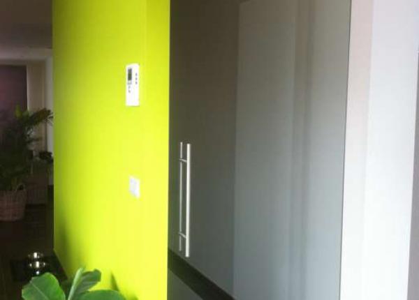 Glasdeur met inox deurgreep